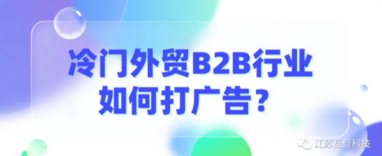 B2B冷門行業(yè)出海，廣告怎么投才會出成效？